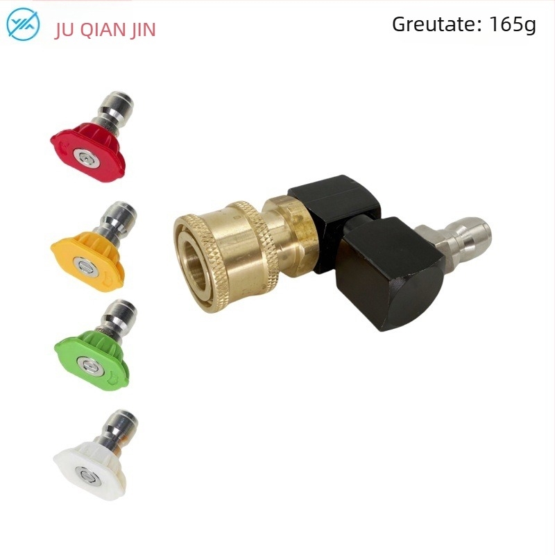 Pistol de spalare cu presiune înaltă, conector rapid 1/4, articulație rotativă la 360°; construcție din aluminiu, cupru și oțel inoxidabil; presiune maximă a apei 100 kg