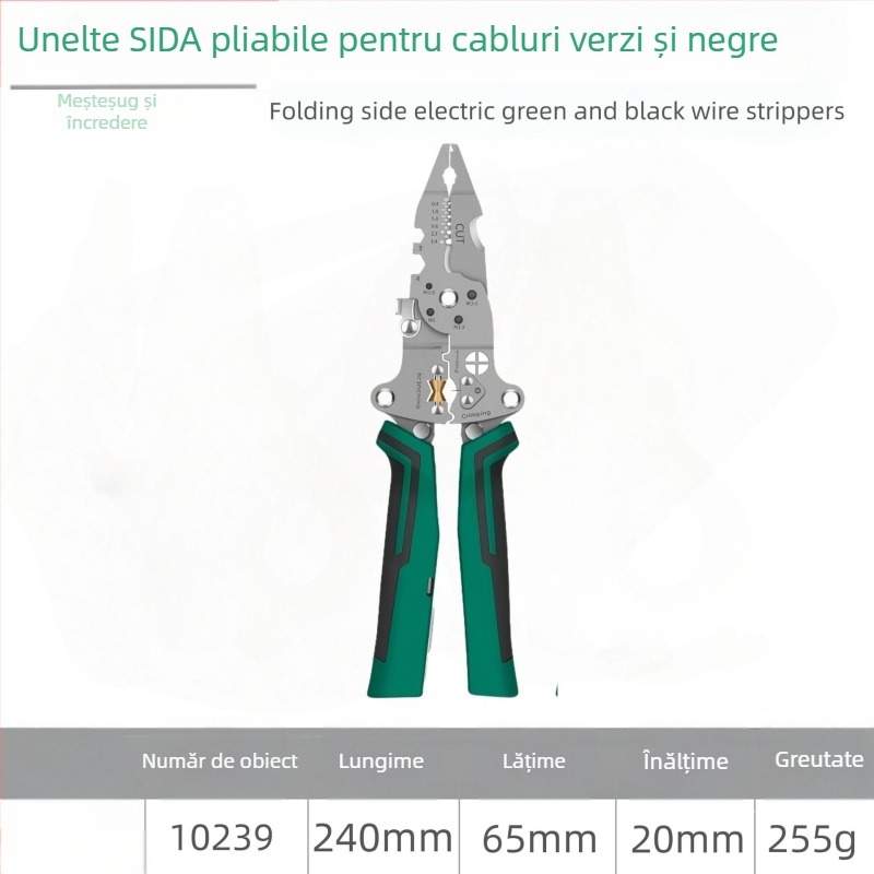 Star Clește pentru dezizarea cablurilor electrice – vârf ascuțit, multifuncțional, cu măsurare electrică, greutate 0,255 kg
