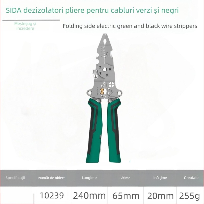 Star Clește pentru dezizarea cablurilor electrice – vârf ascuțit, multifuncțional, cu măsurare electrică, greutate 0,255 kg