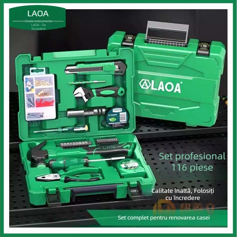 LA101207 set unelte 116 piese pentru uz casnic – unelte de demontare pentru reparații hardware și lucrări electrice, Old a, material PC