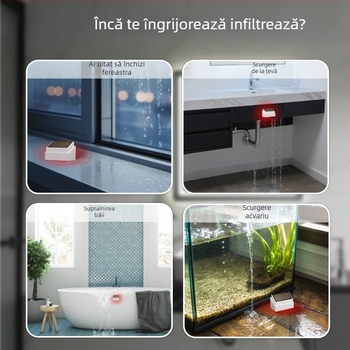 MOES senzor Zigbee inteligent pentru detectare ploi și iluminare exterior, IPx4 rezistent, alimentat cu baterie CR123A