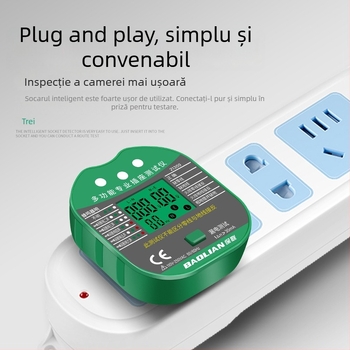 Detector de fază multifuncțional cu afișaj digital, detector pentru priză/mufă, detecție a scurgerilor
