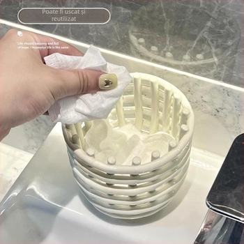 Organizator pentru chiuvetă și baie – Plastic, stil simplu și modern; depozitare pe birou și în baie; lansare în 2025