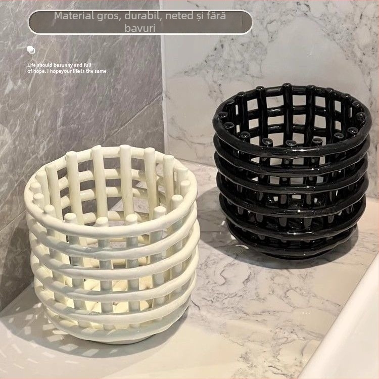 Organizator pentru chiuvetă și baie – Plastic, stil simplu și modern; depozitare pe birou și în baie; lansare în 2025