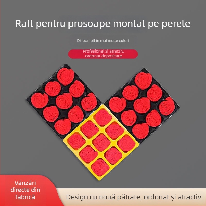 Raft de prosoape montat pe perete și dulap de depozitare pentru spălătorie auto și salon de înfrumusețare, din plastic