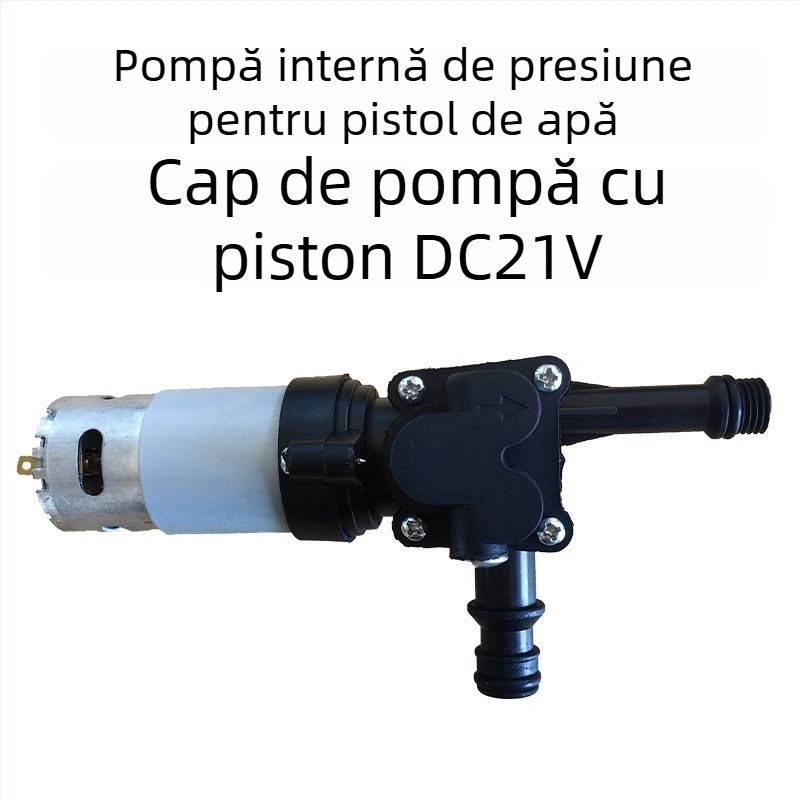Pompa de spălat auto cu pistol de înaltă presiune — cap pistol din aliaj metalic (oțel inox/bronz), mâner din plastic, rază de pulverizare 5–8 m, presiune 30 bar, greutate 2,2 kg