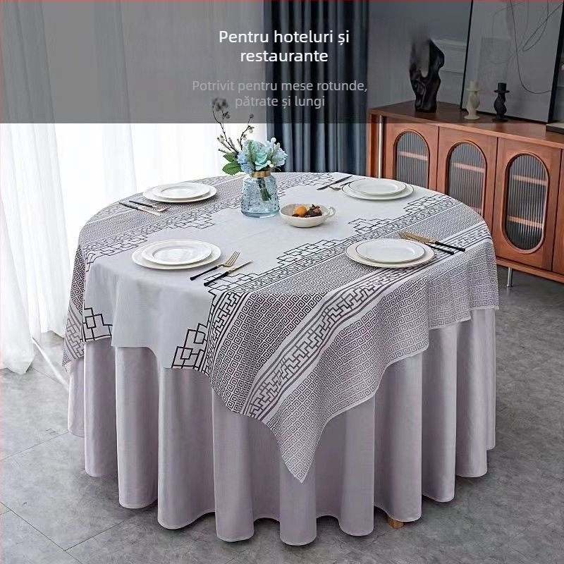 Față de masă de unică folosință din PE, pătrată, impermeabilă și rezistentă la ulei, model Window Flower cu bujor și grilaj