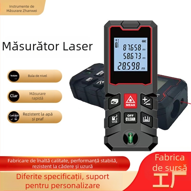 Distanțier laser portabil, 80 m, pentru interior și exterior, serie de instrumente de măsurare cu laser, dispozitiv inteligent multifuncțional