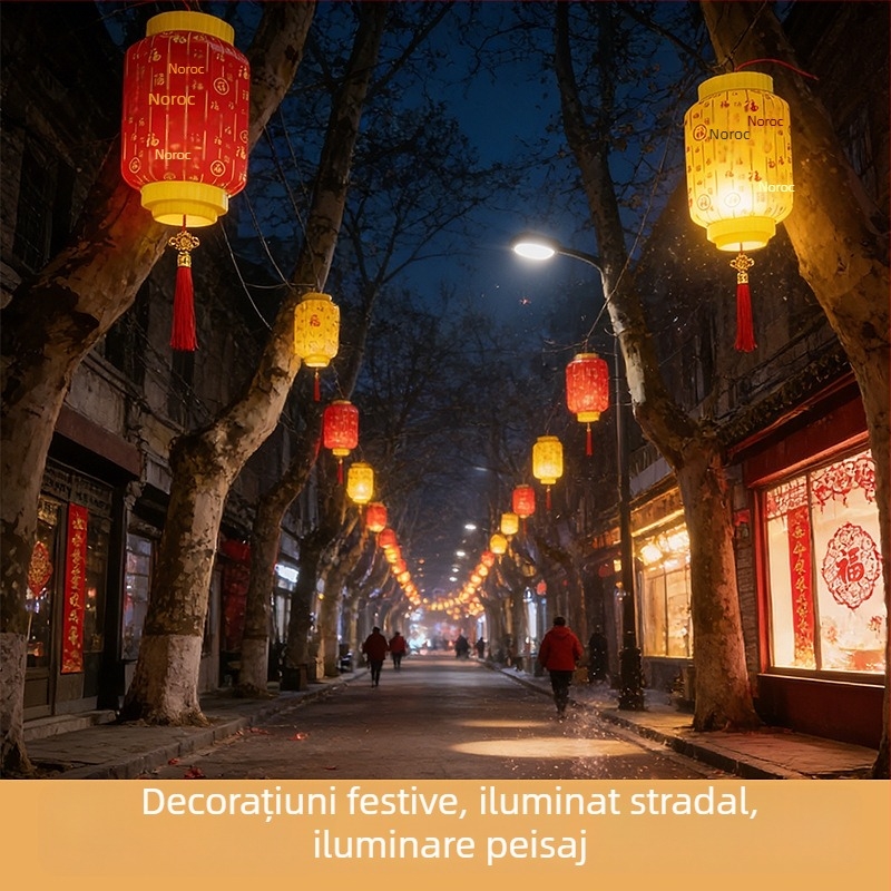 Lanterna LED atarnabilă pentru exterior, stil chinezesc, IP65, alimentare prin cablu
