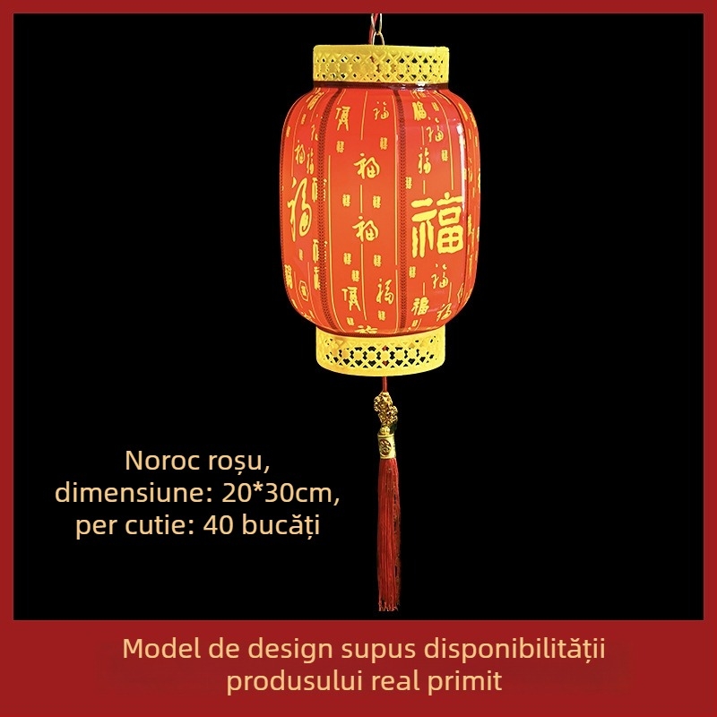Lanterna LED atarnabilă pentru exterior, stil chinezesc, IP65, alimentare prin cablu