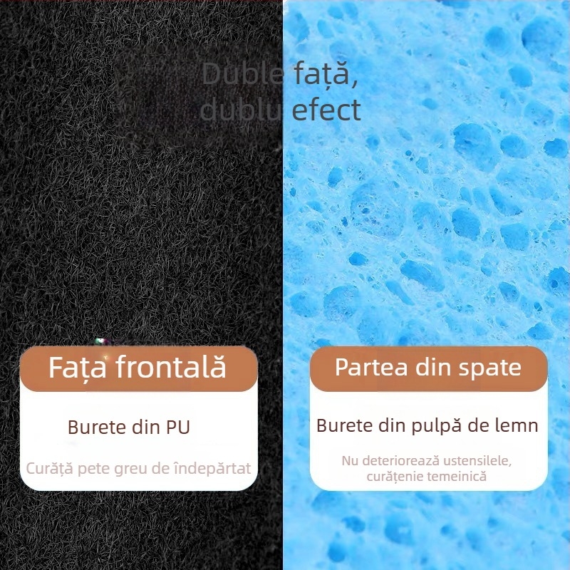 Balance Chaohui burete din pulpă de lemn pentru vase — absorbant, nu aderă la ulei, potrivit pentru oale și boluri