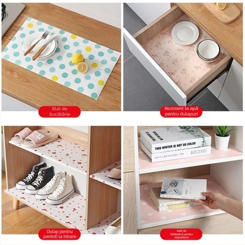 Covoraș pentru sertare și dulapuri — antibacterian, rezistent la umezeală, impermeabil și rezistent la ulei, din spumă impermeabilă, pentru dulapuri, garderobe și bucătării
