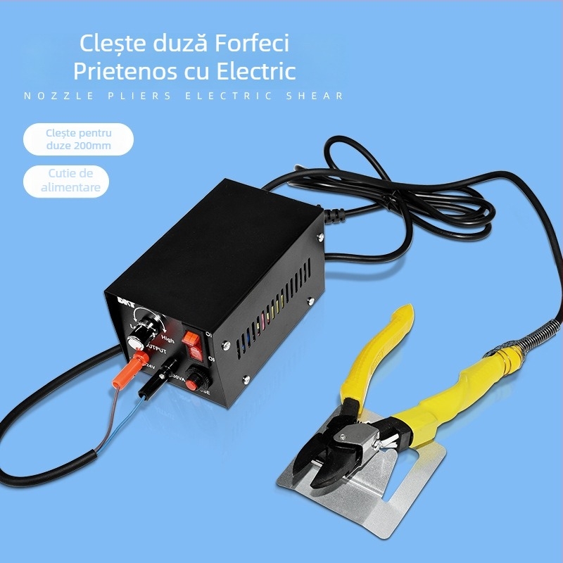 Clește electric pentru încălzire a plasticului, mânere acril-nylon – 220–240V prin priză