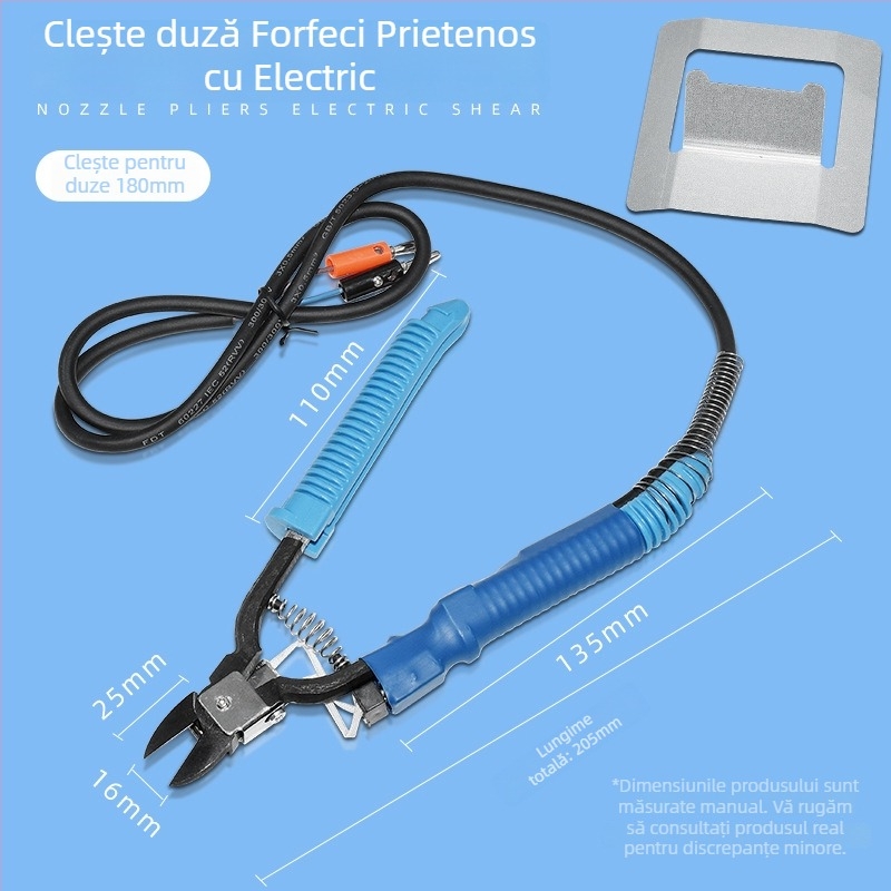 Clește electric pentru încălzire a plasticului, mânere acril-nylon – 220–240V prin priză