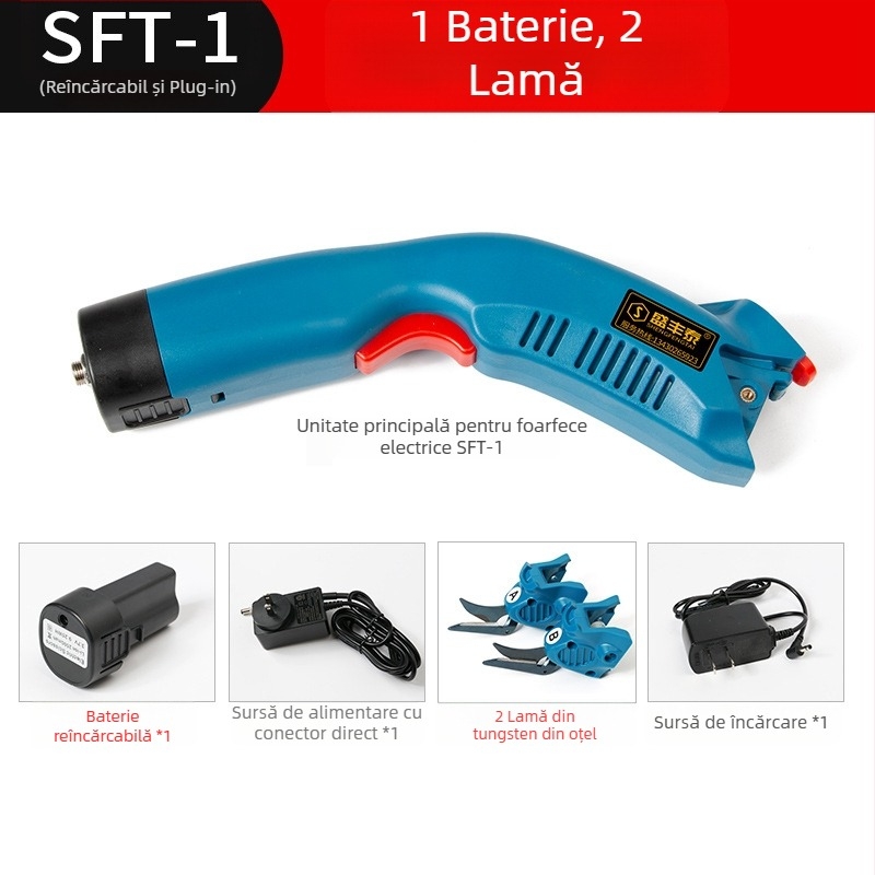 Foarfă electrică pentru țesături, portabilă, 220V, compatibilă cu piele, carton, țesătură, covorașe și covoare, interval de tensiune 110–220V