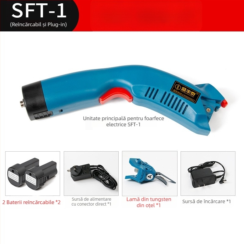 Foarfă electrică pentru țesături, portabilă, 220V, compatibilă cu piele, carton, țesătură, covorașe și covoare, interval de tensiune 110–220V