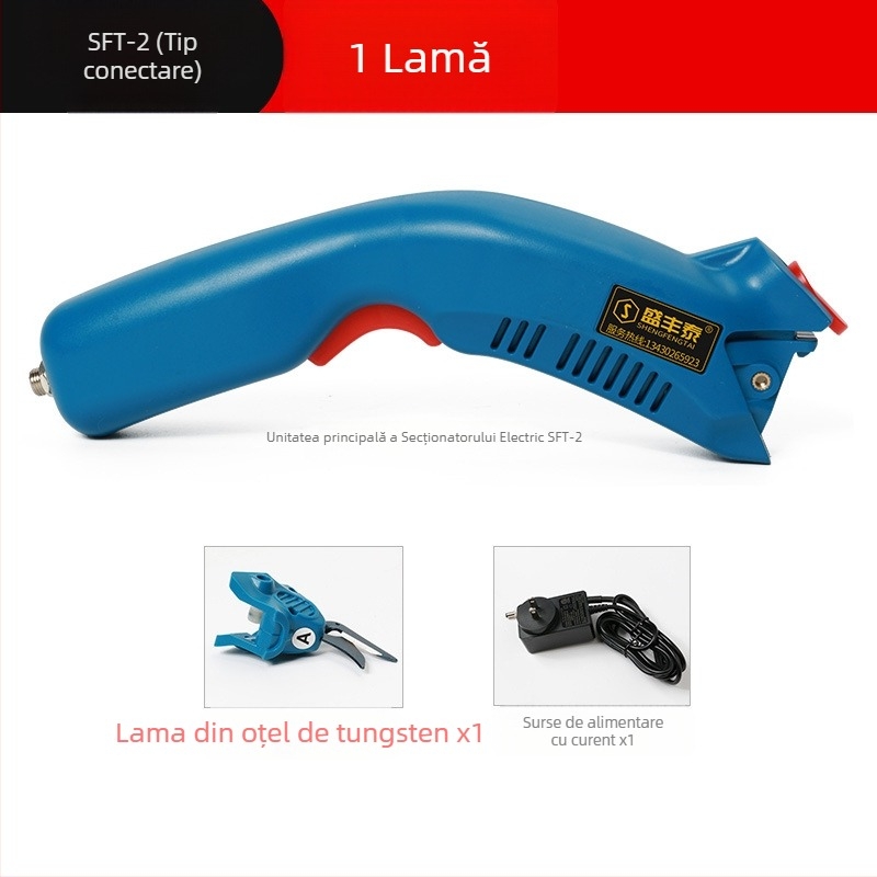 Foarfă electrică pentru țesături, portabilă, 220V, compatibilă cu piele, carton, țesătură, covorașe și covoare, interval de tensiune 110–220V