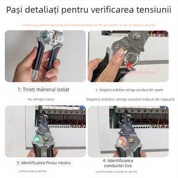 Clește multifuncțional pentru electricieni, 28 în 1: dezizolarea firelor, tăierea firelor, crimparea, înfășurarea și prinderea firelor