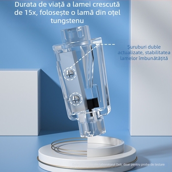 Ascuțitor electric de creioane Deli 68659A, cu grosime reglabilă, carcasă din plastic