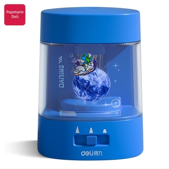 Ascuțitor electric de creioane Deli 68659A, cu grosime reglabilă, carcasă din plastic