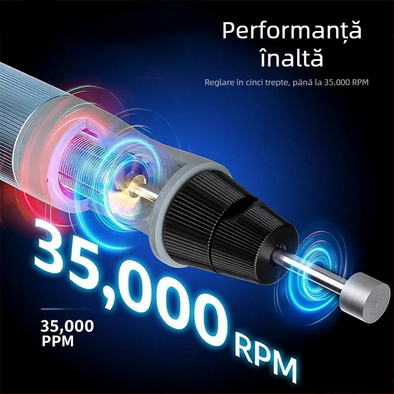Penă de gravură reîncărcabilă H101 și mini șlefuitor electric, unealtă de mână portabilă — 30.000 rpm, mandrină 2.35–3.0 mm