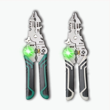 Clește pentru dezizolarea cablurilor cu tester de tensiune, cap drept, 0,17 kg, Hero