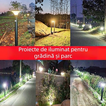 DONTA SG-2 lampă LED solară pentru exterior, corp din aluminiu, IP65, 7W, autonomie 6–12 ore
