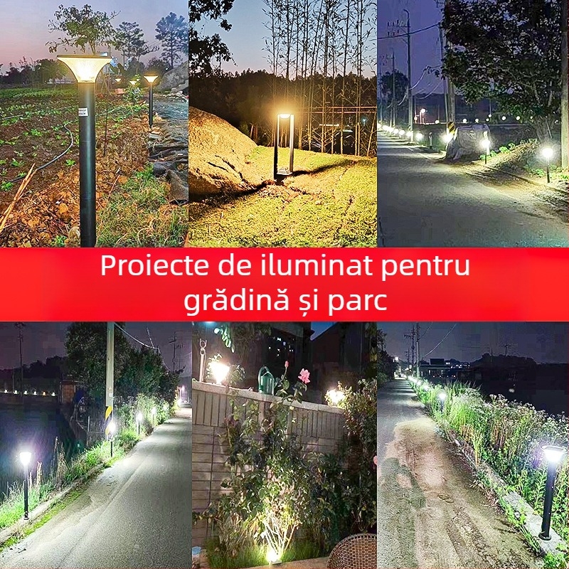DONTA SG-2 lampă LED solară pentru exterior, corp din aluminiu, IP65, 7W, autonomie 6–12 ore