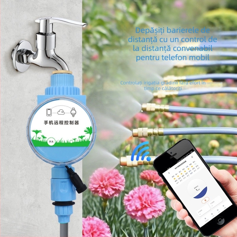 FUJIN Poartă de irigare Bluetooth/Wi‑Fi, controler de udare, serie micro spray, ABS material, regulator automat de irigare
