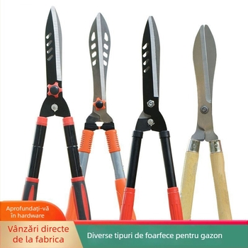 Foarfă de grădină cu mâner extensibil – oțel SK5, pentru pomi fructiferi, ramuri înalte, garduri vii și gazon, economie de efort