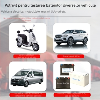 Tester de baterie auto tip indicator, detector de capacitate a bateriei pentru vehicule electrice, instrument de măsurare FY54B