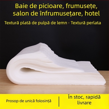 Prosop de unică folosință pentru baie la picioare și frumusețe — țesătură nețesută, dimensiuni 57×27 cm, grosime medie, foarte absorbent