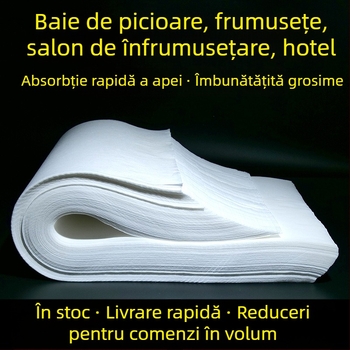 Prosop de unică folosință pentru baie la picioare și frumusețe — țesătură nețesută, dimensiuni 57×27 cm, grosime medie, foarte absorbent