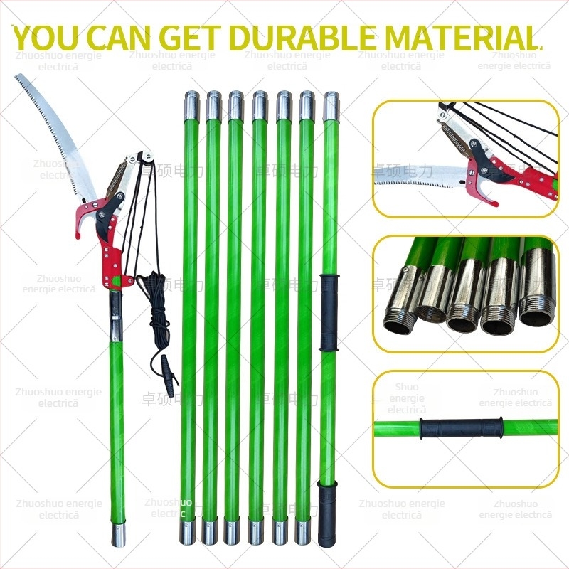 Zhuo Shuo Foarfă Telescopică Izolată Pentru Tăierea Crengilor, Cu Scripete și Funie