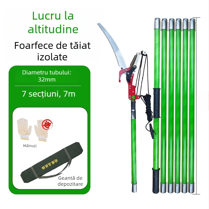 Zhuo Shuo Foarfă Telescopică Izolată Pentru Tăierea Crengilor, Cu Scripete și Funie