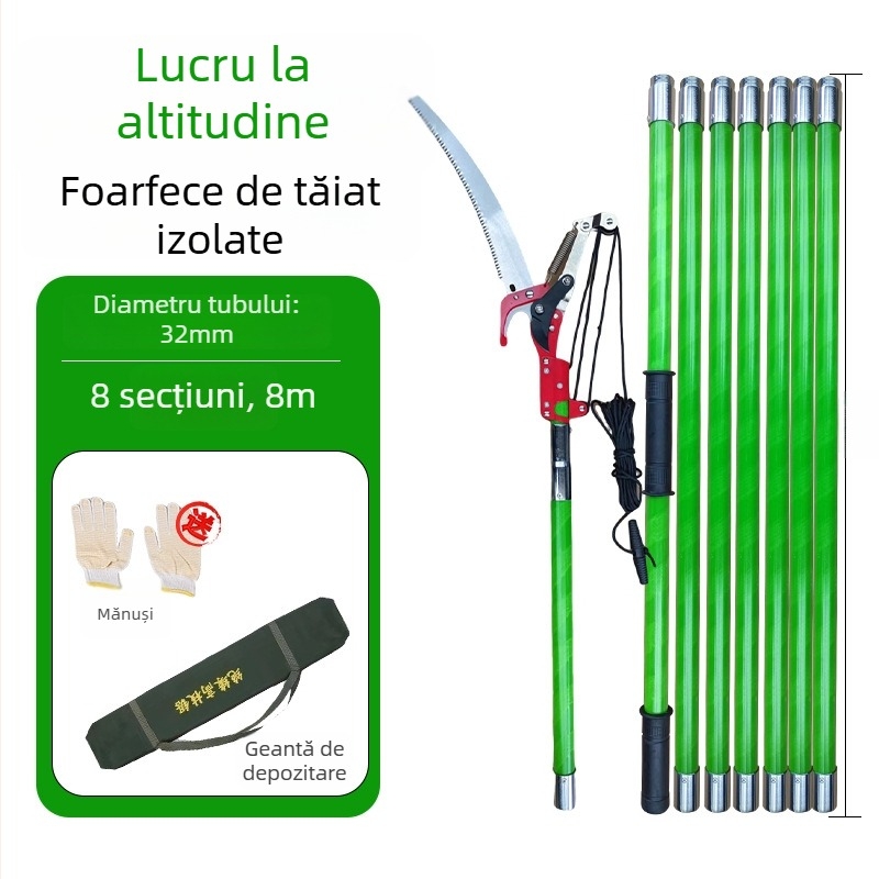 Zhuo Shuo Foarfă Telescopică Izolată Pentru Tăierea Crengilor, Cu Scripete și Funie