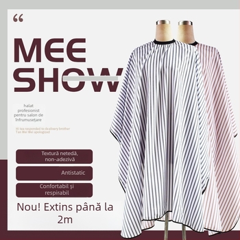 Pelerină de tuns pentru adulți, anti-static, neaderentă, cu gât reglabil, pentru salon sau acasă.