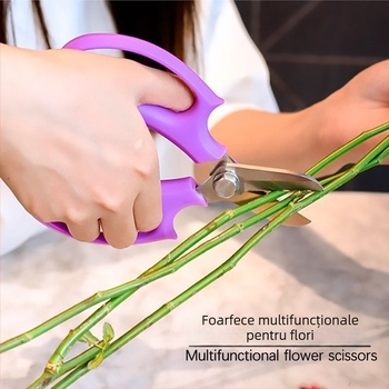 Foarfece pentru tăiat crengi, foarfecă de grădină cu cap lat pentru aranjarea florilor și tăierea ramurilor