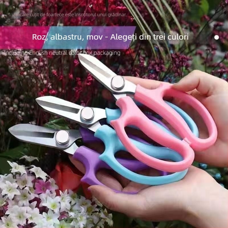 Foarfece pentru tăiat crengi, foarfecă de grădină cu cap lat pentru aranjarea florilor și tăierea ramurilor