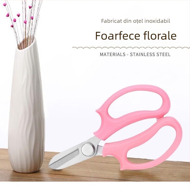 Foarfece pentru tăiat crengi, foarfecă de grădină cu cap lat pentru aranjarea florilor și tăierea ramurilor