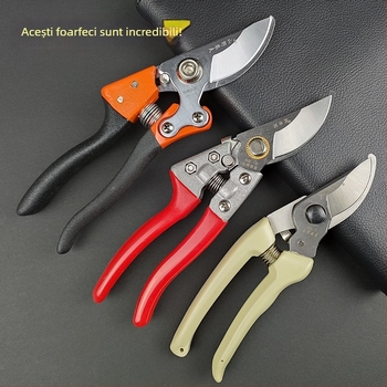 Foarfă de grădină pentru pomi fructiferi – oțel SK5 cu carbon înalt, mâner din metal, Mountain and Wild