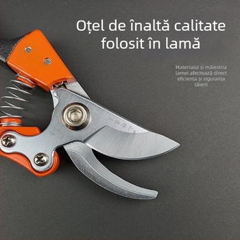 Foarfă de grădină pentru pomi fructiferi – oțel SK5 cu carbon înalt, mâner din metal, Mountain and Wild