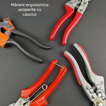 Foarfă de grădină pentru pomi fructiferi – oțel SK5 cu carbon înalt, mâner din metal, Mountain and Wild