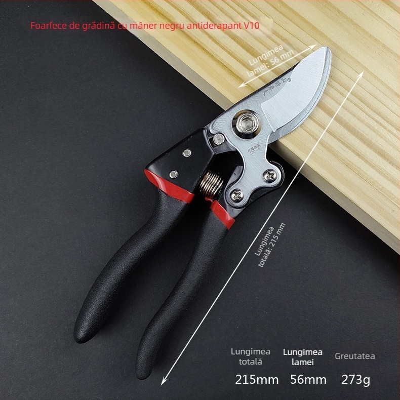 Foarfă de grădină pentru pomi fructiferi – oțel SK5 cu carbon înalt, mâner din metal, Mountain and Wild