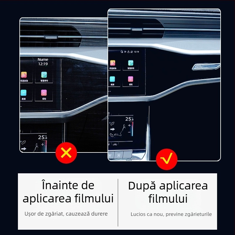 BYD Hiace 07EV Film protector interior pentru display central și consola – TPU, rezistent la temperaturi ridicate și scăzute, utilizare generală