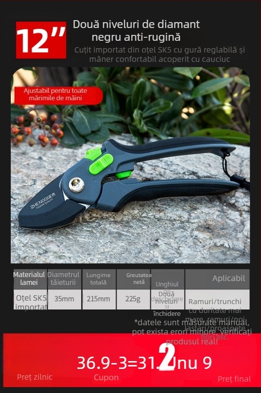 Foarfece de grădină pentru tăierea crengilor și a fructelor, culegător de fructe pentru livadă, foarfece de grădină (Brand: Altul)