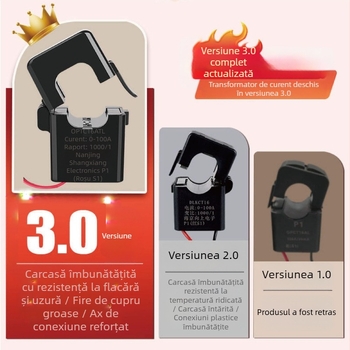 Comutator inteligent pentru contor de energie — panou PC ignifug, placă din alamă, 100–240V AC, 80A, durată de viață ≥10.000 cicluri