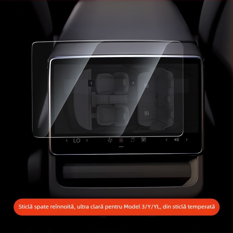 Protecție ecran din sticlă pentru ecranul central Tesla Model 3, afișaj interior HD, instalare cu adeziv static, YZ
