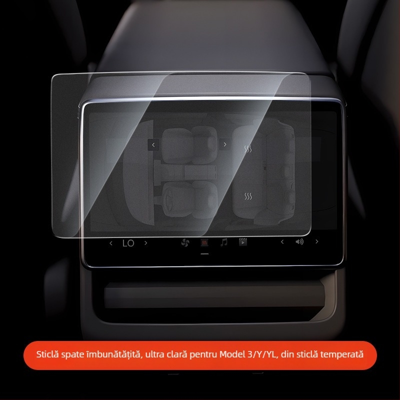 Protecție ecran din sticlă pentru ecranul central Tesla Model 3, afișaj interior HD, instalare cu adeziv static, YZ