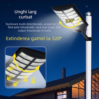 Lumină solară de stradă integrată, 30W, IP65 rezistentă la apă, telecomandă, autonomie 24–36h